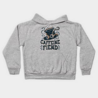 Caffeine Fiend Coffee Lover - Coffee Popart Foodie Funny Kids Hoodie